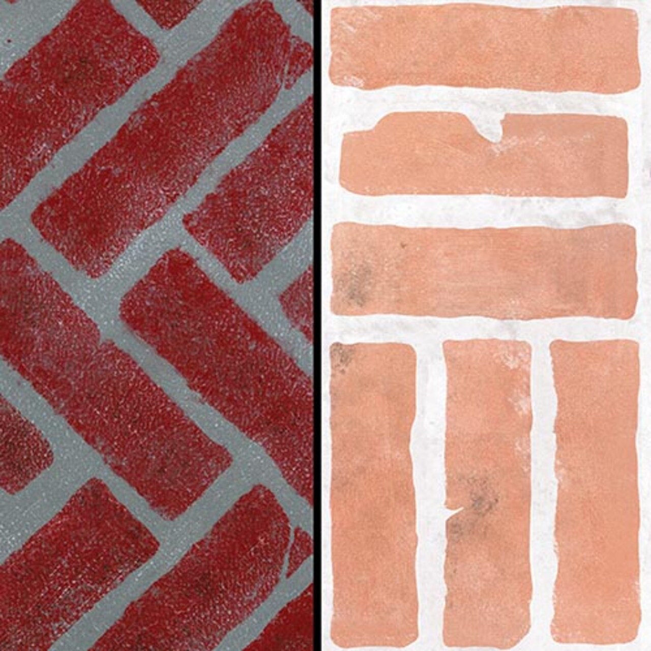 Brick Wall Stencil | Designer Stencils | DIY | Tile Stencil | Floor Stencil | Patio Stencil | Porch Stencil | Concrete Stencil |